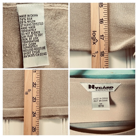 Peter Nygard 3 Piece Outfit Full Lined Skirt 2 Short Sleeve Tops Size M (10-12) - Picture 9 of 13